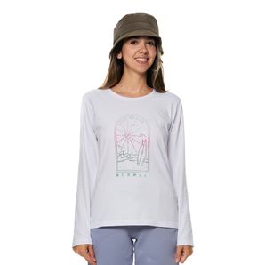 Camiseta baby look  manga longa feminina outdoor edition stay mormaii