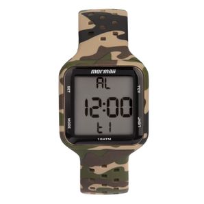 Relógio digital mormaii masculino verde mo6600b/8v