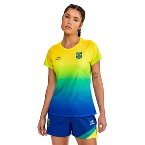 Camiseta manga curta feminina degradê time brasil mormaii