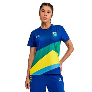 Camiseta manga curta feminina podium time brasil mormaii