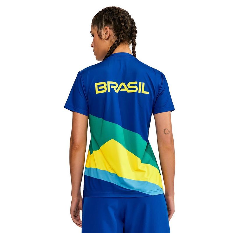 Camiseta manga curta feminina podium time brasil mormaii - Mormaii Shop