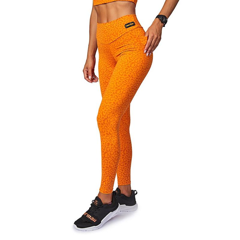 Calça Legging com Bolso Frontal e Faixa Lateral Outono, Guaili