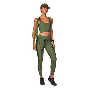 Calça legging ciclista com cadarço adulto feminino mormaii