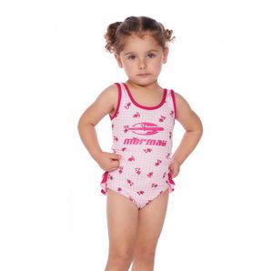 Maiô 1 a 3 anos bebê com babado duplo Mormaii
