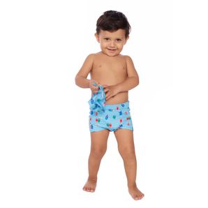 Conjunto 1 a 3 anos bebê sunga boxer e touca natação Mormaii