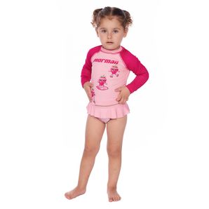 Conjunto blusa bebê proteção solar uv50+ calcinha Mormaii