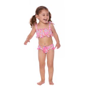 Conjunto 1 a 3 anos bebê top lastex e calcinha Mormaii