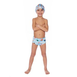 Conjunto 4/10 anos infantil sunga slip touca natação Mormaii