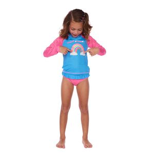 Conjunto blusa infantil proteção uv50+ calcinha Mormaii