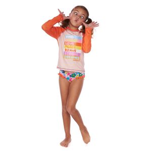 Conjunto blusa infantil proteção uv50+ e calcinha Mormaii