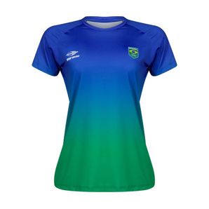 Camiseta feminina manga curta degradê ii time brasil Mormaii