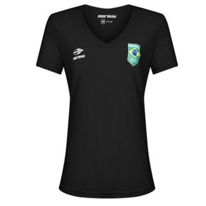 Camiseta manga curta decote v feminina time brasil Mormaii 018s