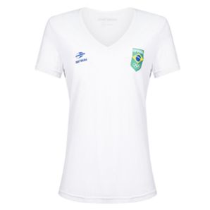 Camiseta manga curta decote v feminina time brasil Mormaii 018s