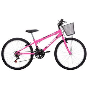 Bicicleta aro 24 Mormaii safira mtb v-brake 18v rosa chicle