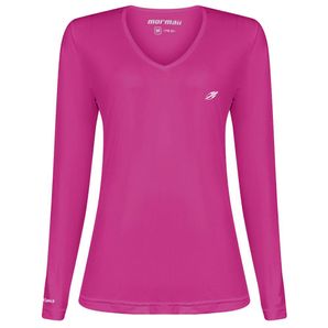 Camiseta manga longa feminina decote v beach sports Mormaii 2596a