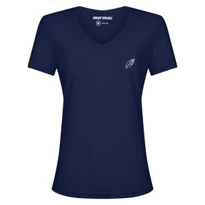 Camiseta feminina manga curta decote v beach sports Mormaii 2733