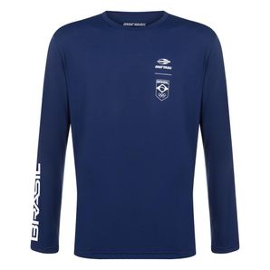 Camiseta manga longa masculina time brasil Mormaii 023s