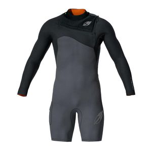 Short john manga longa chestzip 1mm masculino flexxxa pro surf Mormaii