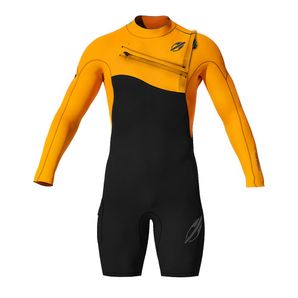 Short john manga longa chestzip 1mm masculino flexxxa pro surf Mormaii