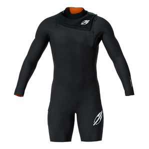 Short john manga longa chestzip 1mm masculino flexxxa pro surf Mormaii