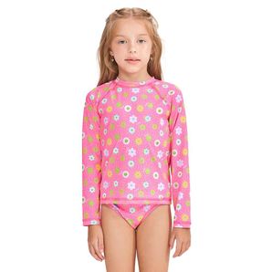 Conjunto 1 a 3 anos blusa proteção solar uv50+ e calcinha babado Mormaii