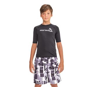 Camiseta 12 a 16 anos juvenil proteção solar uv50+ manga curta Mormaii