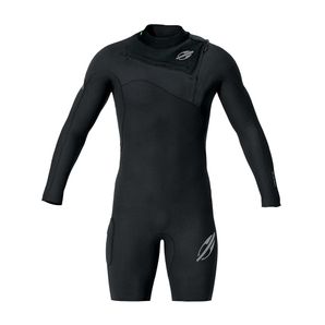 Short john manga longa chestzip 2mm masculino flexxxa pro surf Mormaii