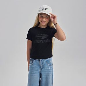 Camiseta cropped manga curta infantil feminino Mormaii