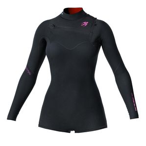Short john manga longa chestzip 1mm feminino diva pro uv-suit surf Mormaii