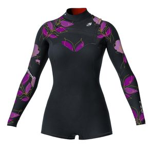 Short john manga longa chestzip 1mm feminino diva pro uv-suit surf Mormaii 2025