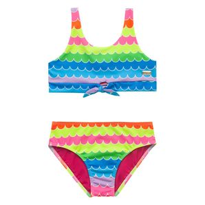 Conjunto 4 a 10 anos infantil top nó e calcinha Mormaii